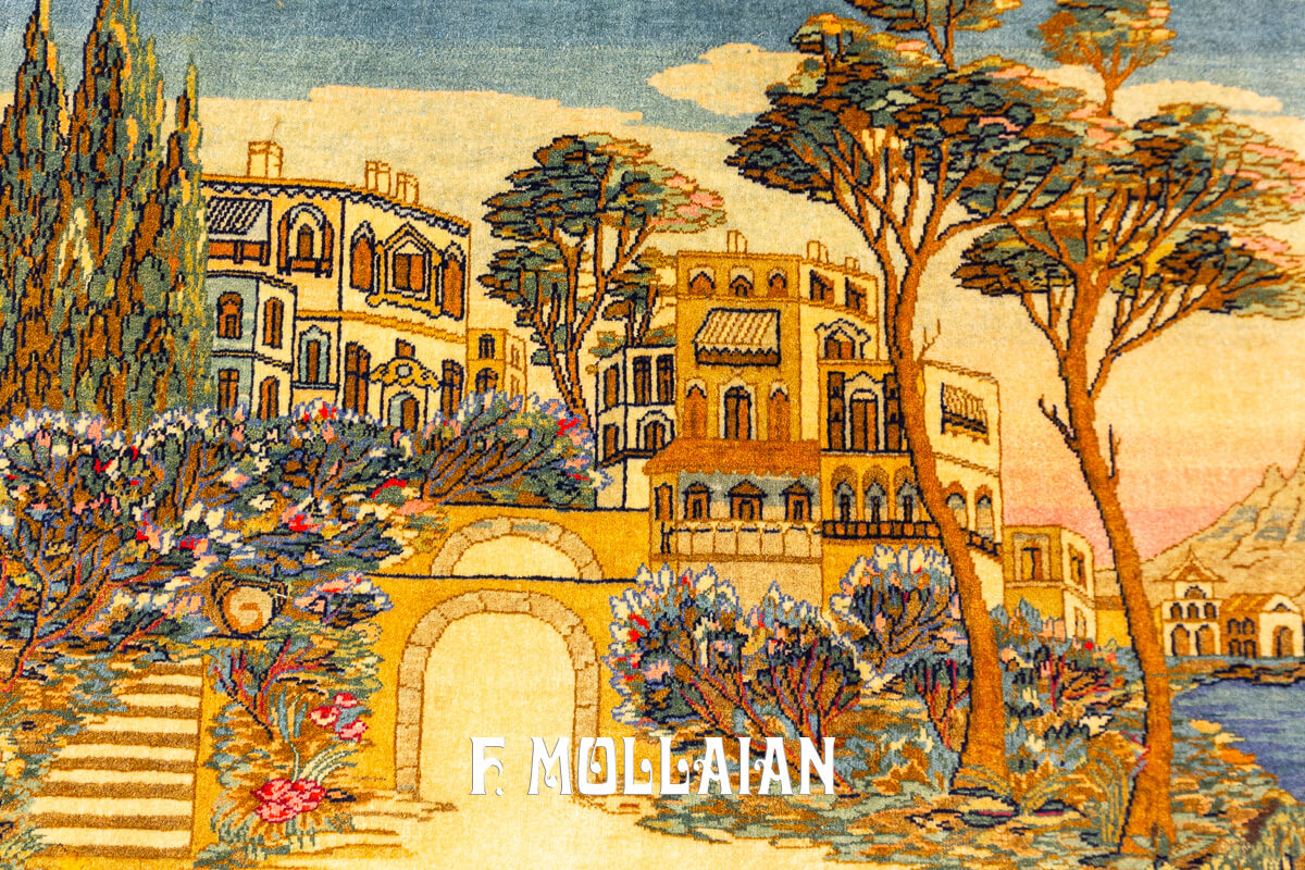 Tappeto Keshan Dabir Figorativo Disegno Panoramico n°:651793